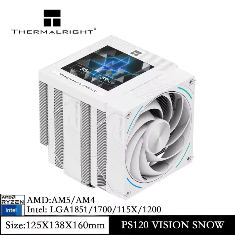Thermalright Phantom Spirit Digital 120 EVO/SNOW CPU Air Cooler – 7 Heat Pipes Dual Tower AGHP Gen5.0 with Dual TL-K12 Fans High Performance Radiator for Intel & AMD Sockets