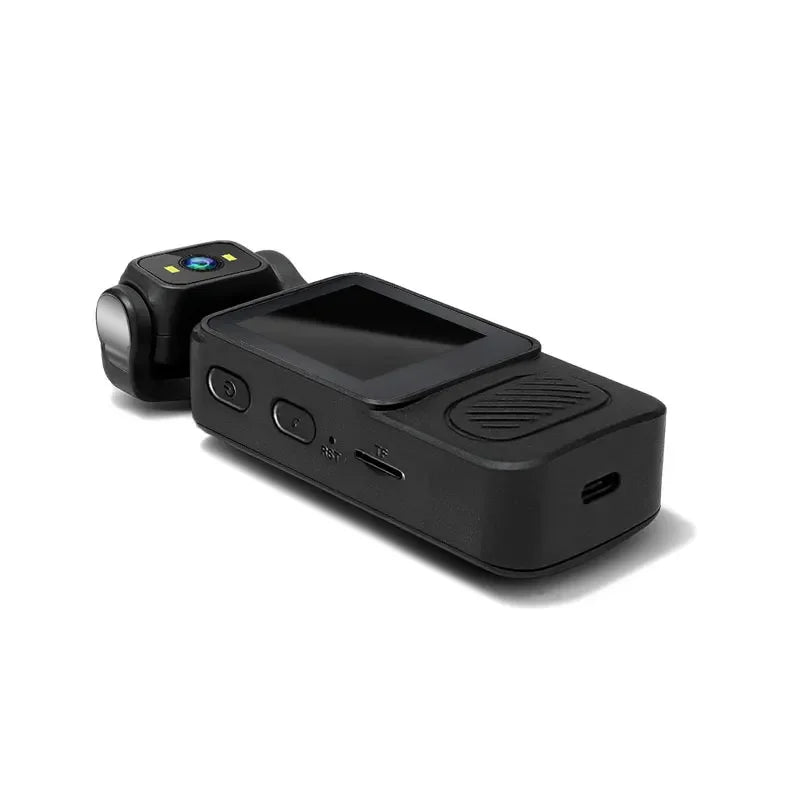 1080P Wearable POV Camera - 360° Rotating Lens Sports Recorder with Windproof Audio for Motorcycle & Outdoor Use