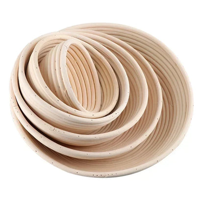 Oval Rattan Bread Proofing Basket — Wicker Dough Fermentation Sourdough Banneton Bread Basket