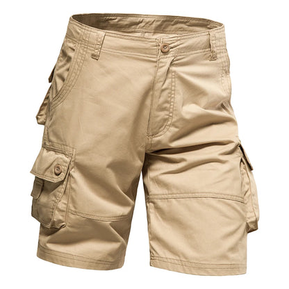 Men's Loose Multi-Pocket Cotton Shorts - Large Size Comfortable Summer Outdoor Casual & Beach Pants