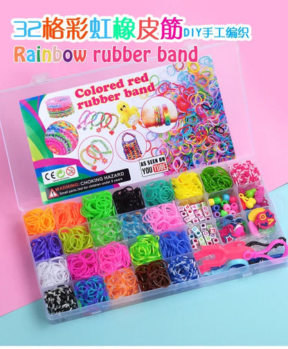 Creative Rainbow Loom Bands Set – Colorful DIY Rubber Bracelet Making Kit for Girls’ Crafts and Birthday Gifts