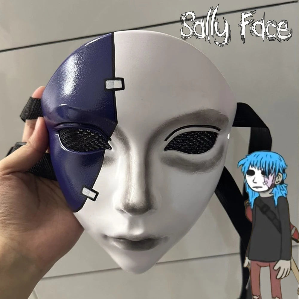 Sally Face Cosplay Mask — Adult Unisex Full-Face Terror Mask for Carnival, Party & Costume Props