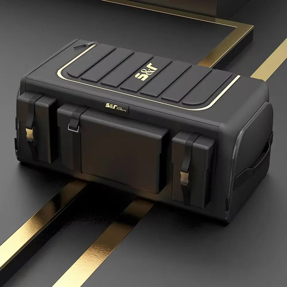 Car Trunk Storage Organizer with Lid – 70L Universal Folding Box, Oxford Cloth, Organizador for Car Trunk
