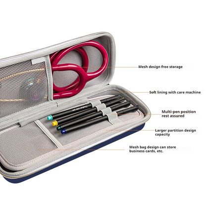 3M Littmann Classic III Stethoscope Case – Hard EVA Portable Storage Box with Mesh Pockets