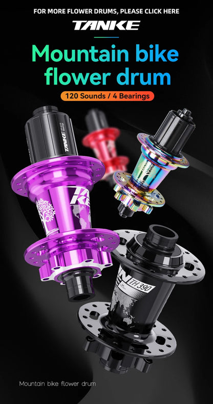 TANKE 120 Click MTB Hub – 6-Bearing Front & Rear Bicycle Hub for 7-12 Speed, 28/32/36 Holes, Disc Brake