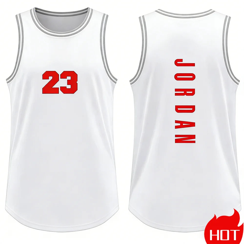 Men’s Sleeveless Tank Top – Running & Basketball Vest with Smiley Face Graphic, Summer Casual Sportswear