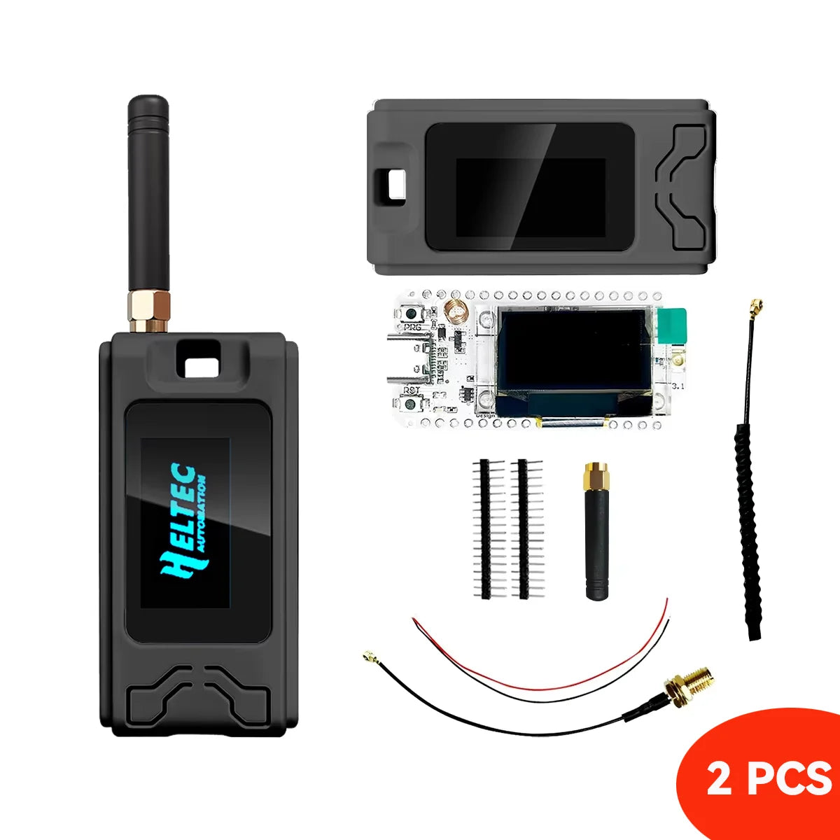 Heltec ESP32 LoRa V3 Development Kit - SX1262 CP2102 Board, Meshtastic & LoRaWAN Node with Protective Case and Antenna