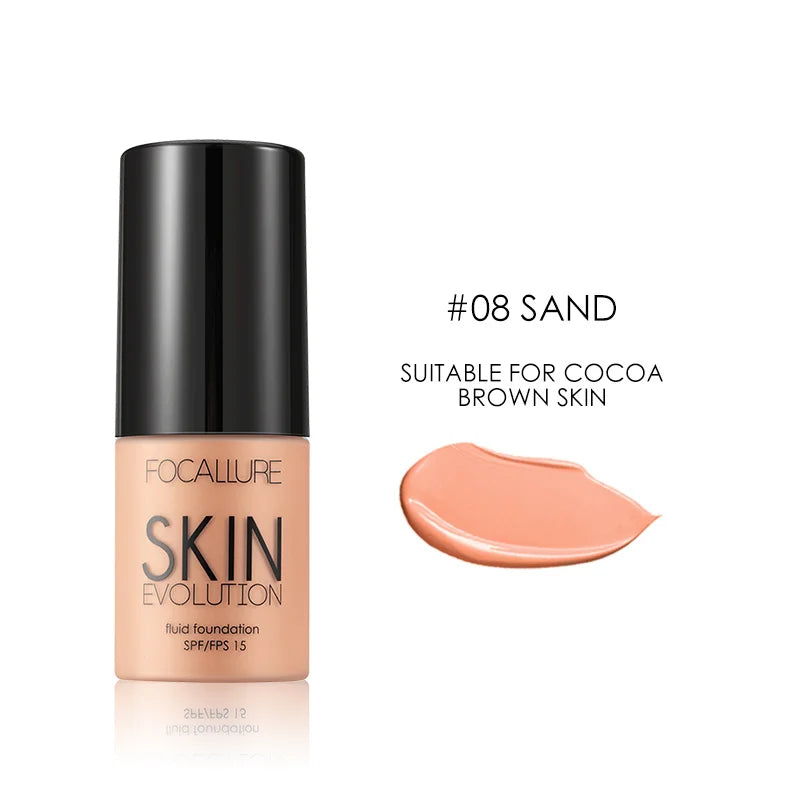 Focallure Liquid Foundation Cream — Full Coverage, Oil-Control Moisturizing Base & Concealer for Women