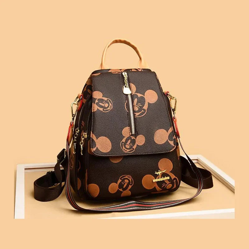 Disney 2025 New Fashion Mickey Ladies Backpack - High-Quality, Large Capacity Multifunctional Storage Bag