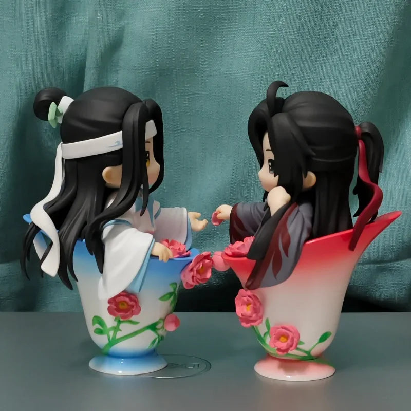 Mo Daozu Stone Porcelain Flower Rhyme Blind Box – Cute Anime Character Collectible Toy Gift for Wei Wuxian & Lan Fans