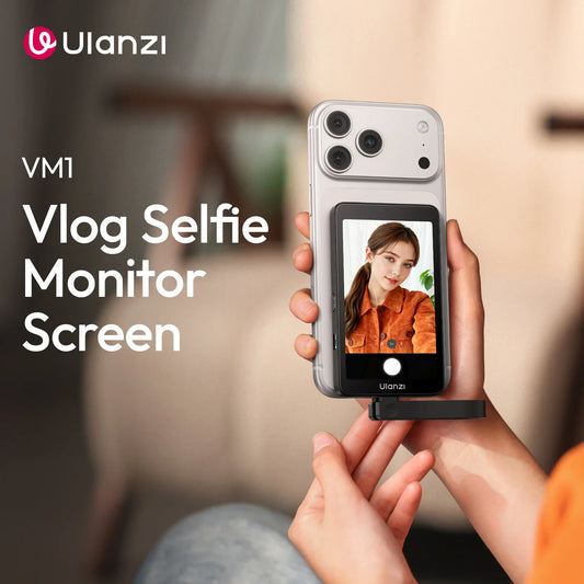 Ulanzi VM1 Vlog Selfie Monitor - Magnetic Ring Screen for iPhone 17/16/15 Livestreaming & Video Content Creation