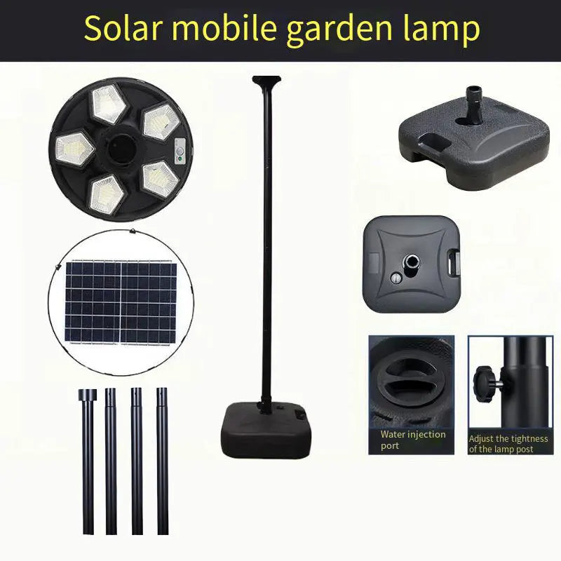 Solar Lamp Post Light - 78-Inch Outdoor Garden Pole Lamp with Removable Head and IP67 Waterproof Design