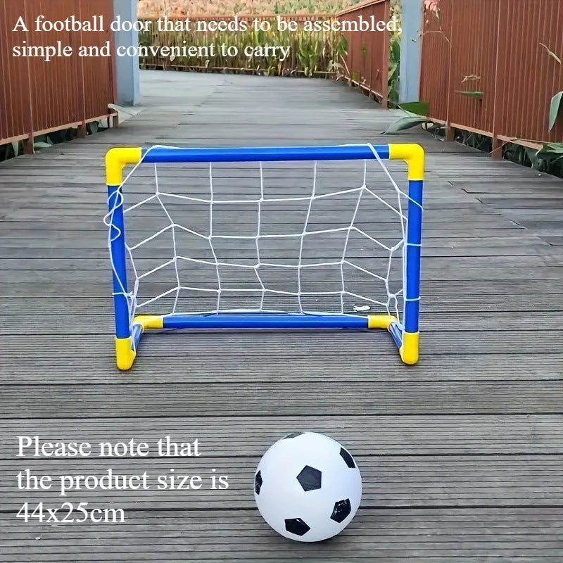 Portable Kids Soccer Goal Set - Indoor Outdoor Mini Football Net with Ball & Pump for Training and Beach Games