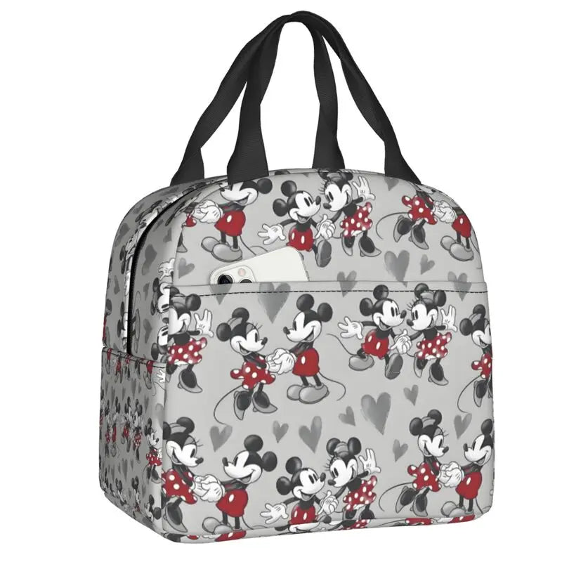 Custom Mickey Mouse Insulated Lunch Bag – Cartoon Thermal Cooler Lunch Box for Kids, Men & Women School Tote