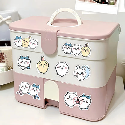 100PCS Kawaii Cartoon Sticker Pack - Cute Jiikawa Graffiti Decals for Laptop, Desk, Scrapbook & Stationery Decor