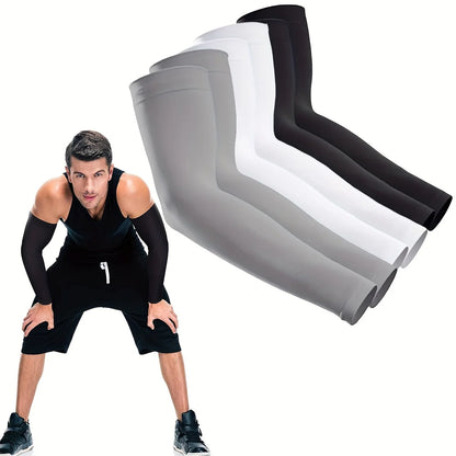 3 Pairs Unisex Sun Protection Arm Sleeves — Breathable Cooling Covers for Outdoor Activities, Cycling, Running & Mountaineering