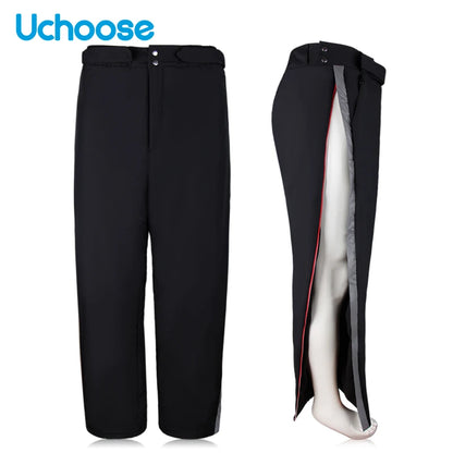 Winter Motorcycle Pants – Water & Windproof Protection, Warm Leg Covers with Knee Pads for Men, Fall-Proof Cycling Leggings