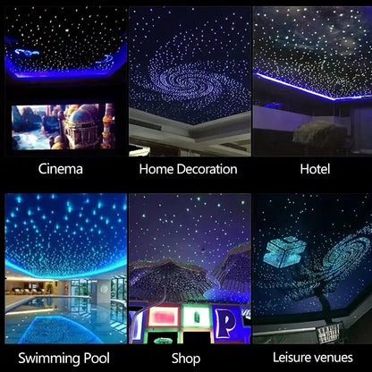 20W Dual Color Twinkle Car Roof Star Light – RGB Meteor Music APP Control, Sparkling Starry Sky Atmosphere Light