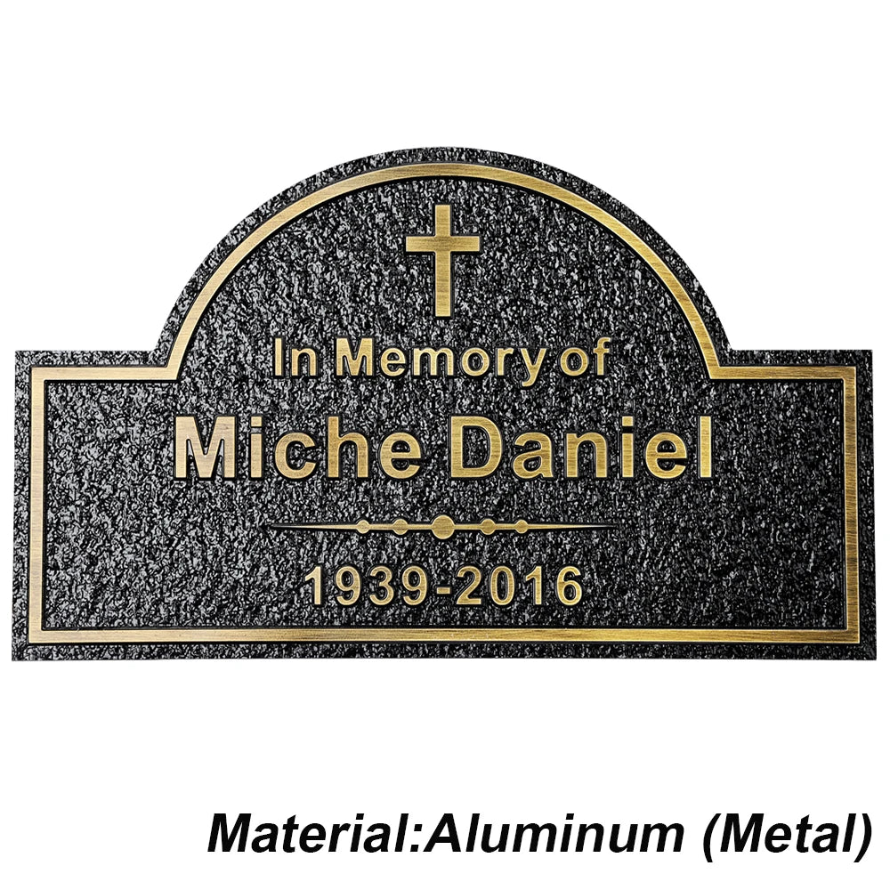 Personalized Memorial Plaque – Custom Engraved Grave Marker for Loved Ones or Pets (Dog & Cat), Remembrance Plaques