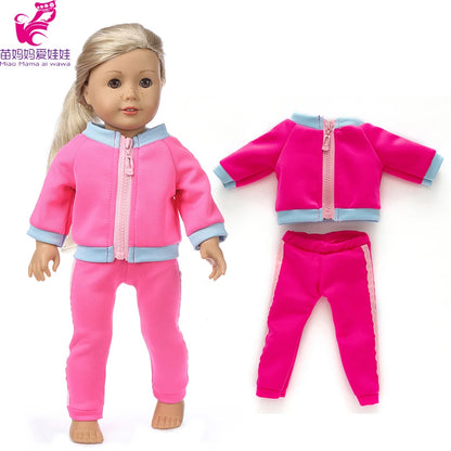 18-Inch Girl Doll Clothes – Pink Coat & Office Dress Outfit, Baby Girl Doll Gift Toy