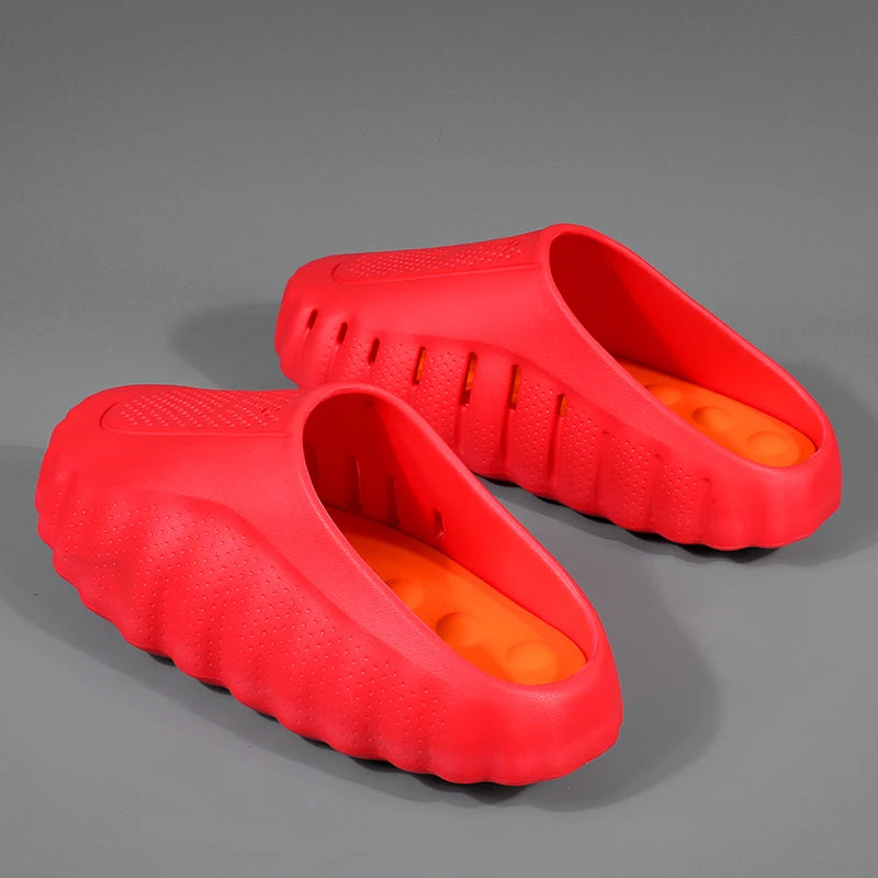 Men’s Summer Slide Sandals - Lightweight Thick Sole Non-Slip Beach & Bathroom Slippers
