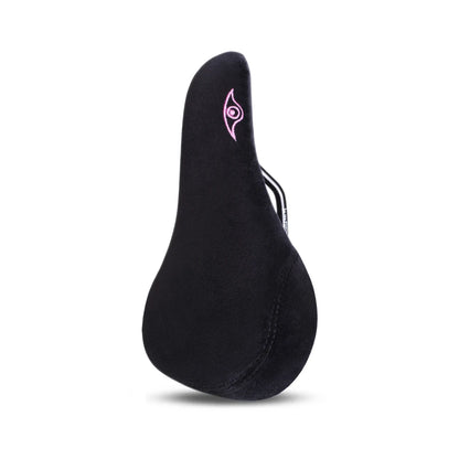Funsea Wheelie Bike Seat – Pink Flannelette Stunt Saddle for Girls with 8mm Rail & Embroidered Logo