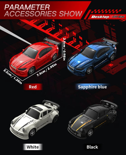 4WD 1:64 Mini RC Drift Car — 2.4GHz Palm Racing Remote Control Toy for Kids & Collectors