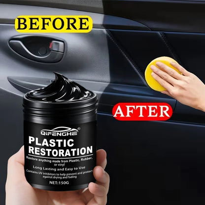 Car Plastic Restorer Polish Paste 150g - Tire, Interior & Bumper Shine & Long-Lasting Automotive Protection