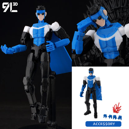 9L3D Superman & Batman Action Figures – Multi-Jointed Poseable LUCKY13 Titan13 Collectible Hero Toys