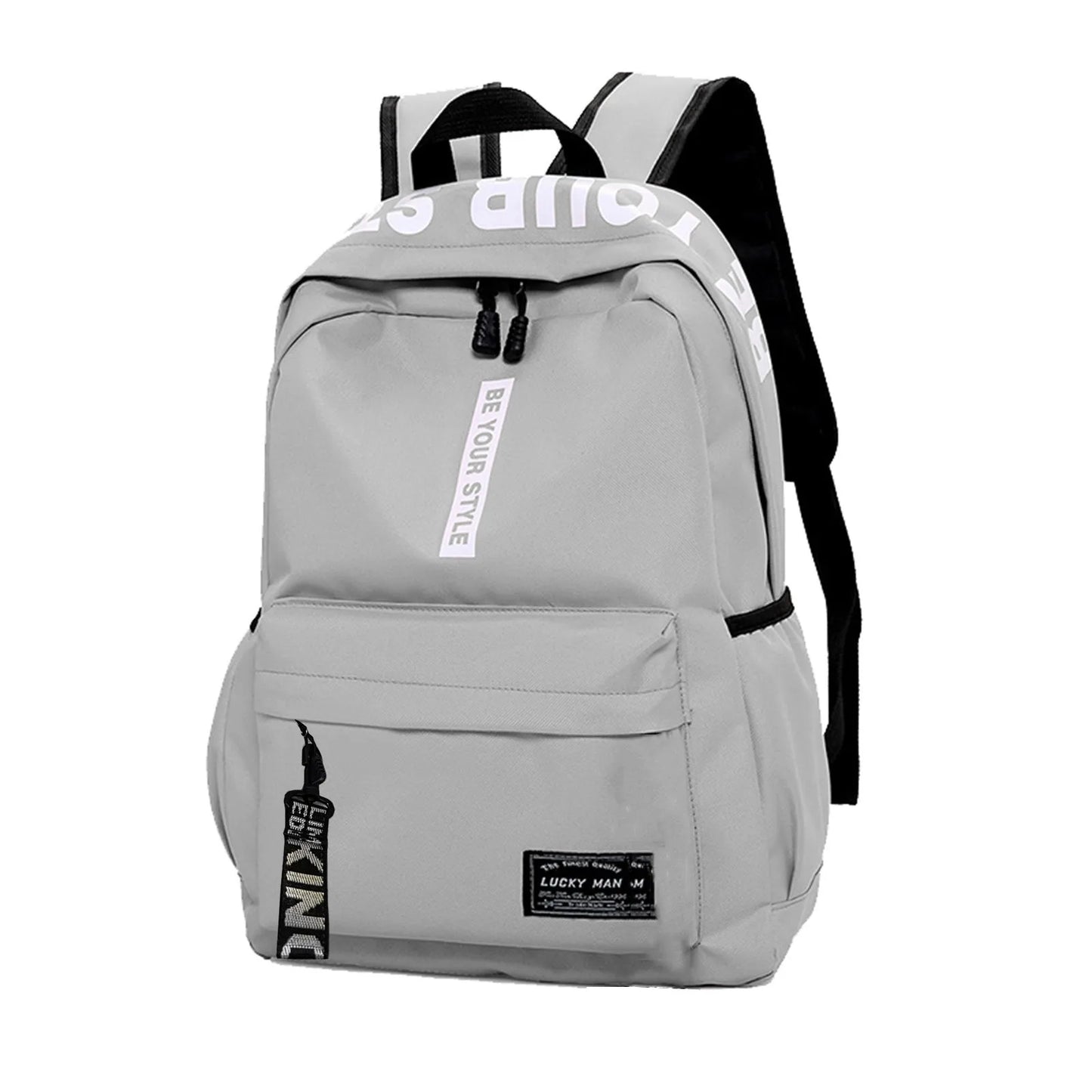 Lightweight Student Backpack – Custom Logo Casual Dual-Shoulder Bag with Arc Straps & Durable Oxford Fabric
