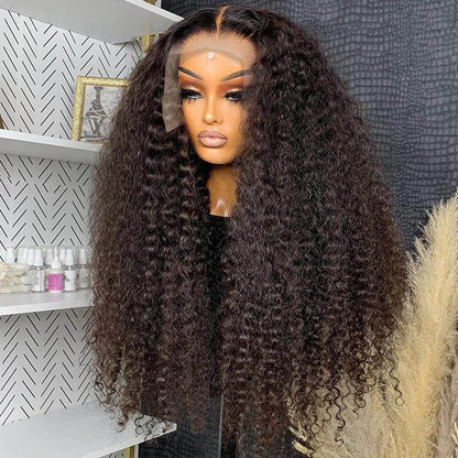 Curly HD Lace Front Wig – 100% Human Hair 13x6 Lace Frontal Deep Wave & Water Wave Wig, Affordable Wigs for Women
