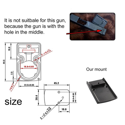 Mini RMR Red Dot Sight – Collimator Rifle Reflex Scope, Fits 20mm Weaver Rail, for Airsoft and Hunting Rifle