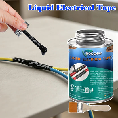 Liquid Waterproof Electrical Tape - Quick-Drying Black Epoxy Sealant Glue for Wire and Cable Insulation and Home Repairs