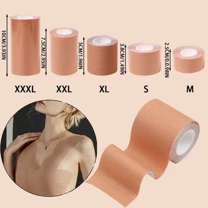 Adhesive Breast Lift Tape – Invisible Bust Support for B–E Cup Sizes and Backless or Strapless Outfits