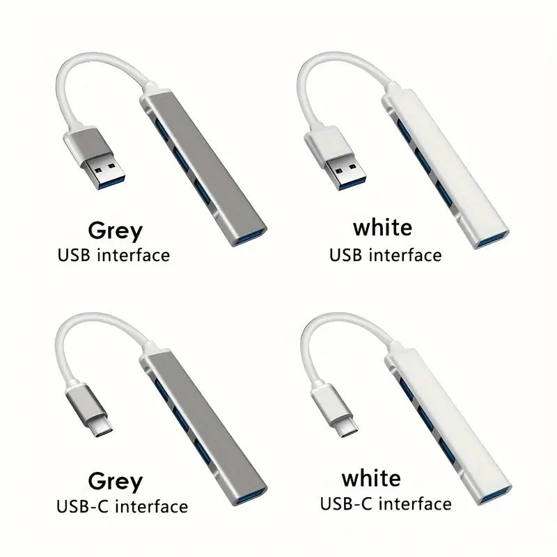 USB 3.0 Hub Extender - 4 Port Splitter Adapter, OTG Docking Station for Phone, MacBook Pro 13/15, Air, PC and Laptop