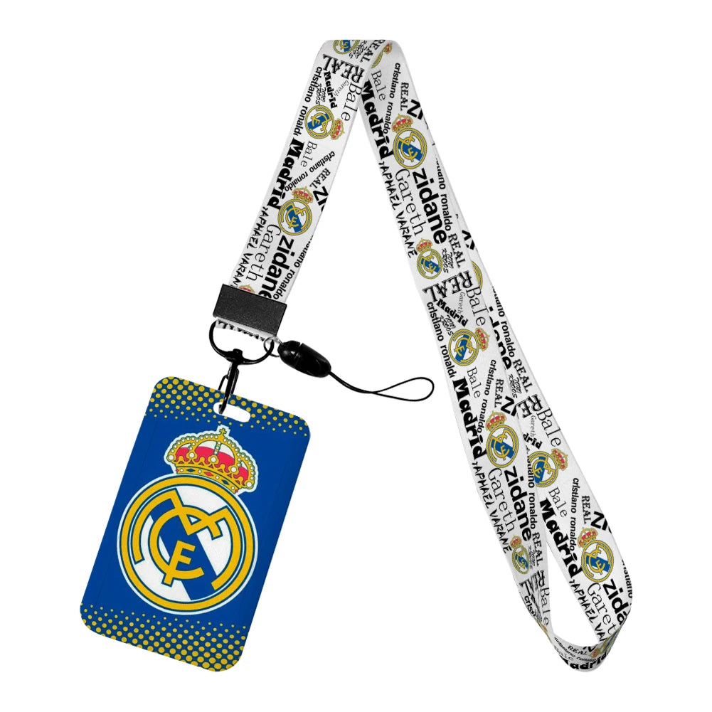 Spanish Football Neck Strap Lanyard – Cartoon Badge Holder ID Card for Kids, Students, Girls & Boys Gift