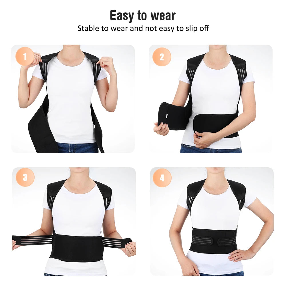Tourmaline Magnetic Heated Vest — Self-Heating Thermal Clothing, Lumbar Waist Brace, Posture Corrector & Pain Relief Corset
