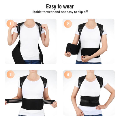 Tourmaline Magnetic Heated Vest — Self-Heating Thermal Clothing, Lumbar Waist Brace, Posture Corrector & Pain Relief Corset