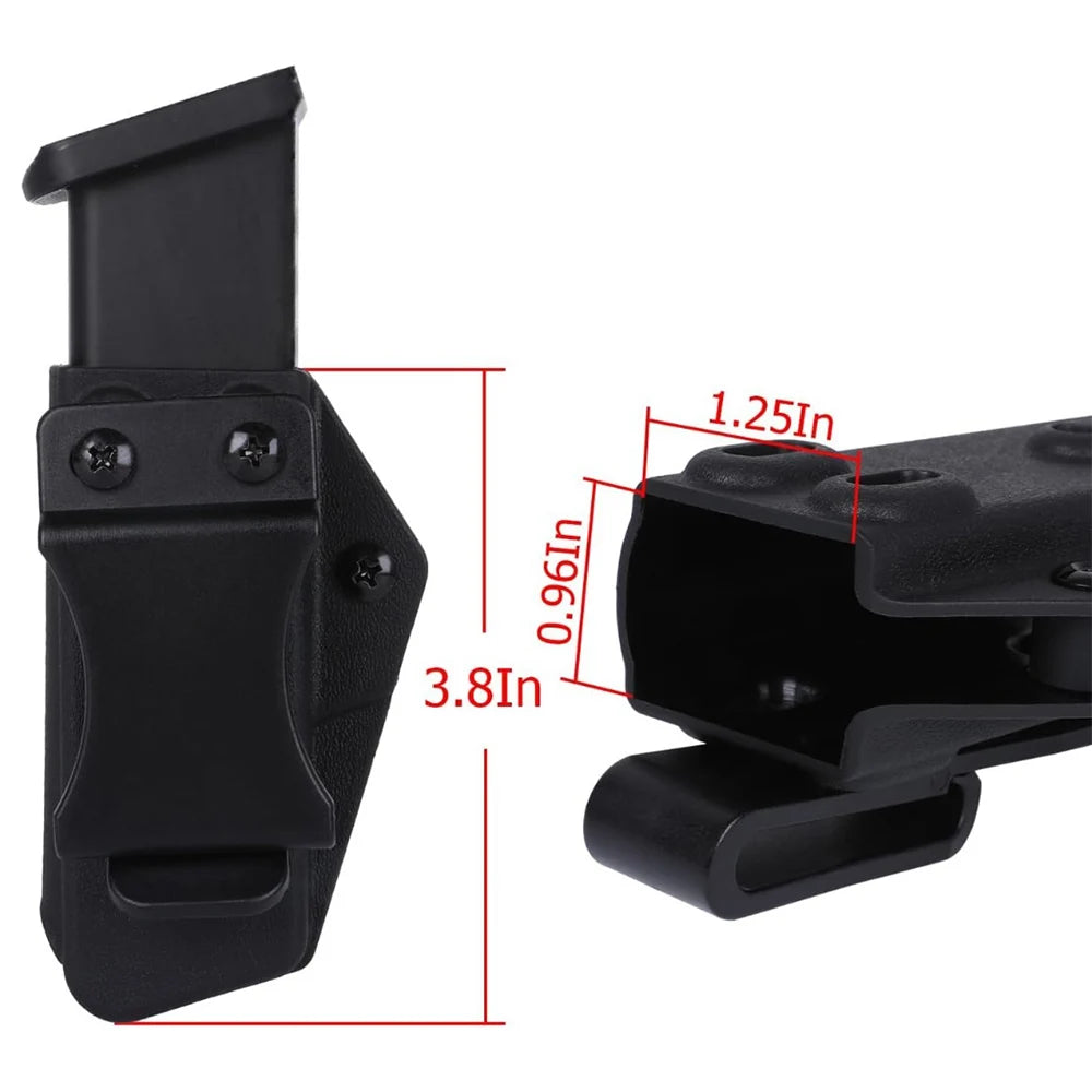 Tactical 2-Pack Magazine Holsters – Ambidextrous IWB/OWB Mag Carriers for Glock 17–45, Right- and Left-Hand Use