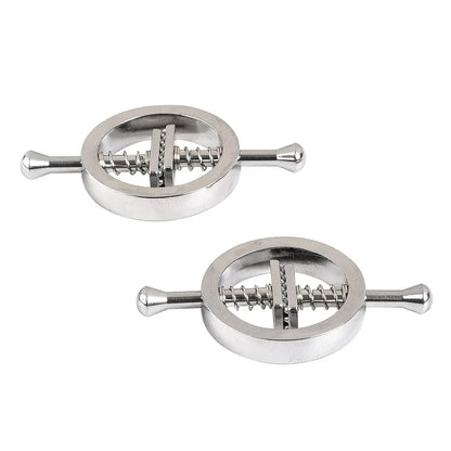 Stainless Steel Adjustable Nipple Clips — Erotic Breast Stimulation, Bondage Restraint Fetish BDSM Sex Toy for Women