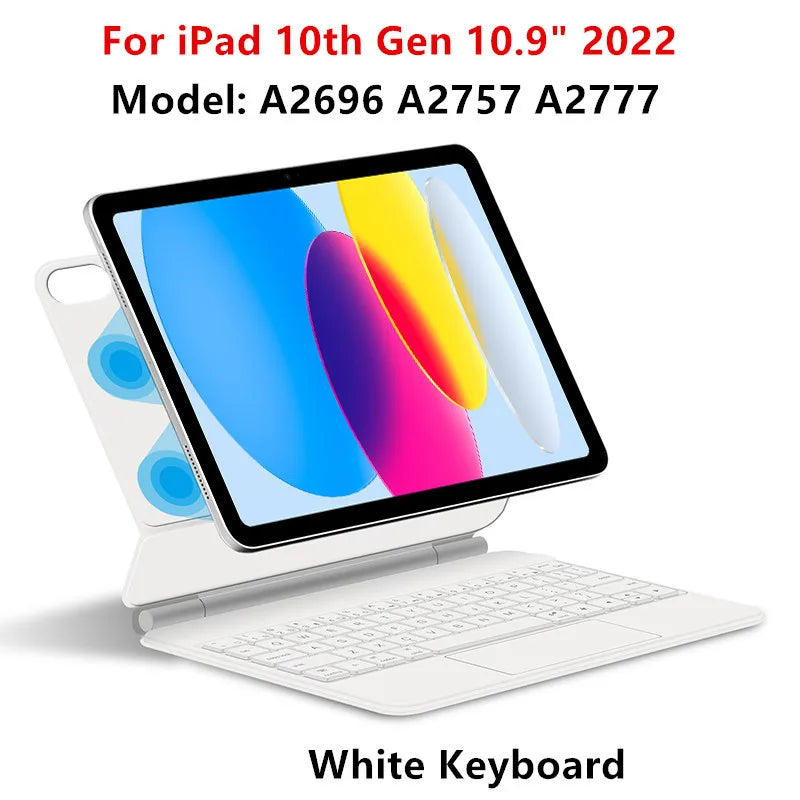 Magic Keyboard for iPad Pro 11/12.9, Air 4/5 & iPad 10th Gen – Smart Magnetic Case & Cover