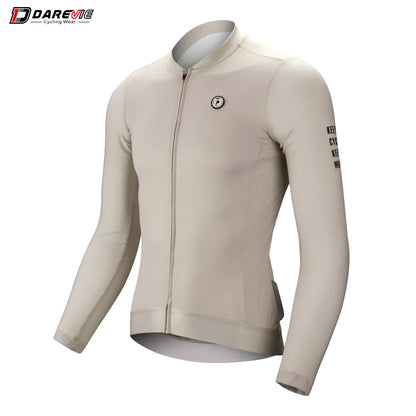 DAREVIE SPF 50+ Long Sleeve Cycling Jersey – Breathable Training Fit, Unisex Lightweight Cycling Maillot for Men & Women Small Size