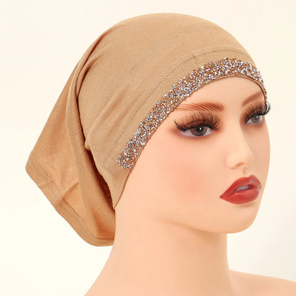 Women’s Modal Cotton Hijab Undercap - Soft Stretchy Diamond Bonnet for Muslim Headscarf & Turban Styling