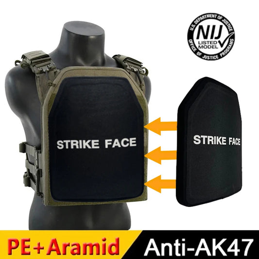 25x30cm Bulletproof Plate | Lightweight UHMWPE & Aramid Tactical Body Armor Protection