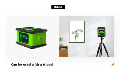 HILDA 2-Line Green Laser Level Meter | Self-Leveling Horizontal & Vertical Laser Tool