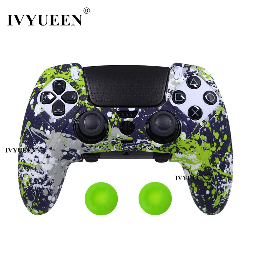 IVYUEEN Water Transfer Printing Silicone Protective Skin for PS5 DualSense Edge Controller