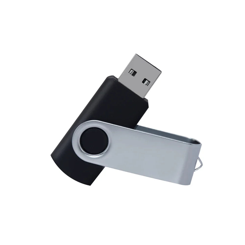 USB Flash Drive 2.0 Metal Swivel Pendrive – 16GB 32GB 64GB 128GB Portable Memory Stick