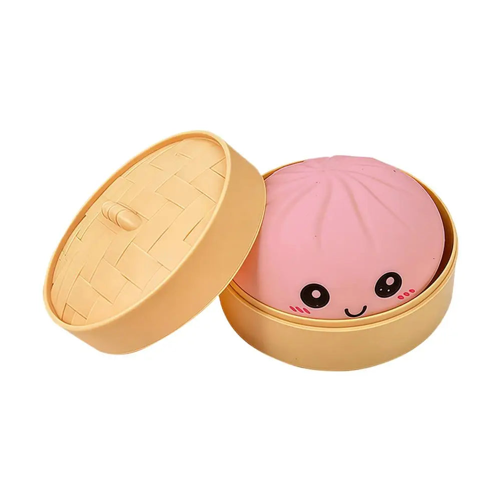 Realistic Giant Dumpling Squishy Toy – Soft TPR Bamboo Steamer Fidget Stress Relief & Creative Gift