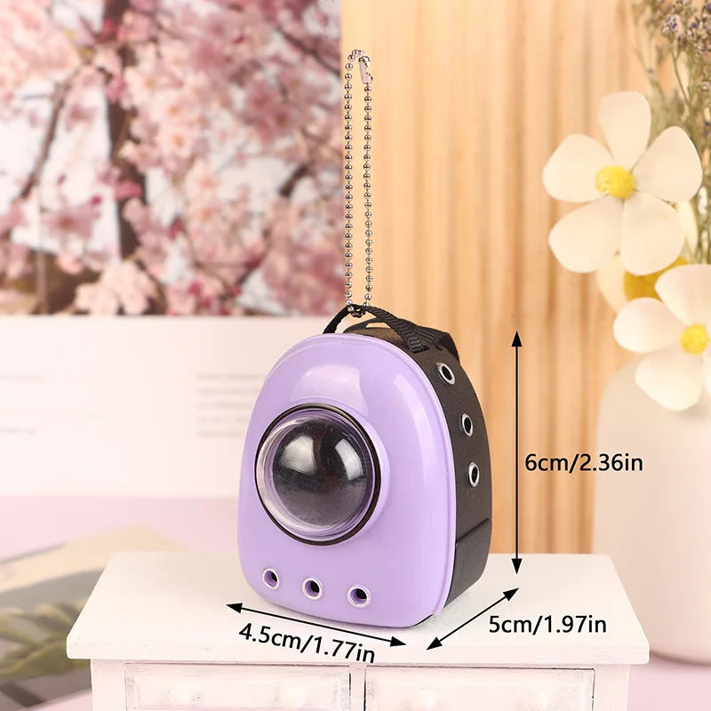 Labubu Doll Canvas Backpack – Cute Simulation Pet Bag for 15–17cm Dolls