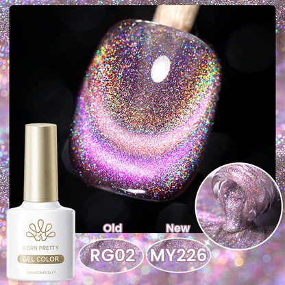 BORN PRETTY Cat Magnetic Gel Nail Polish 117 Colors 10ml Full Coverage Semi-Permanent Soak-Off Nail Varnish for Salon Manicure Glitter Cat Eye Nails